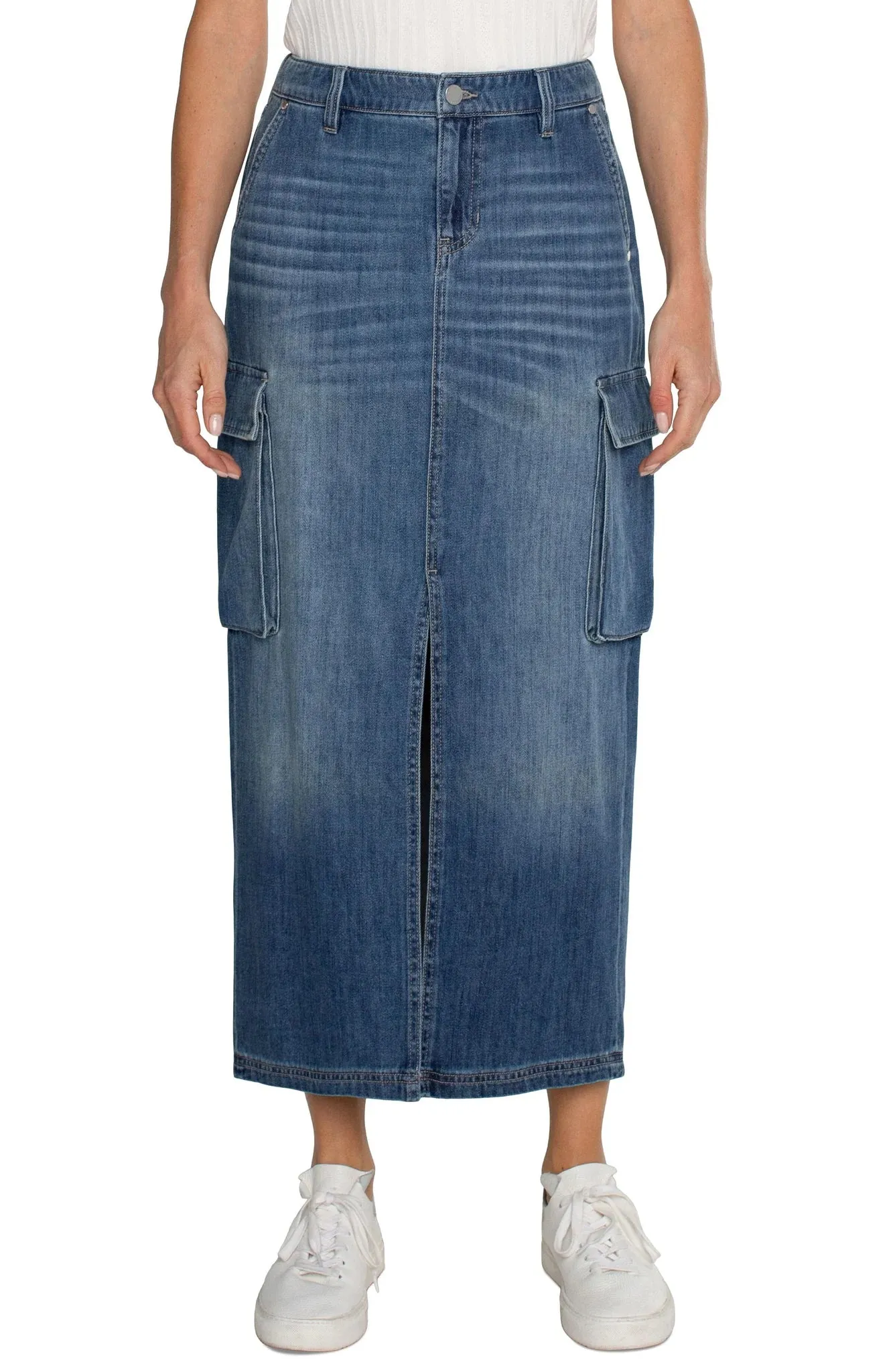 Bellow Pocket  Maxi Cargo Skirt