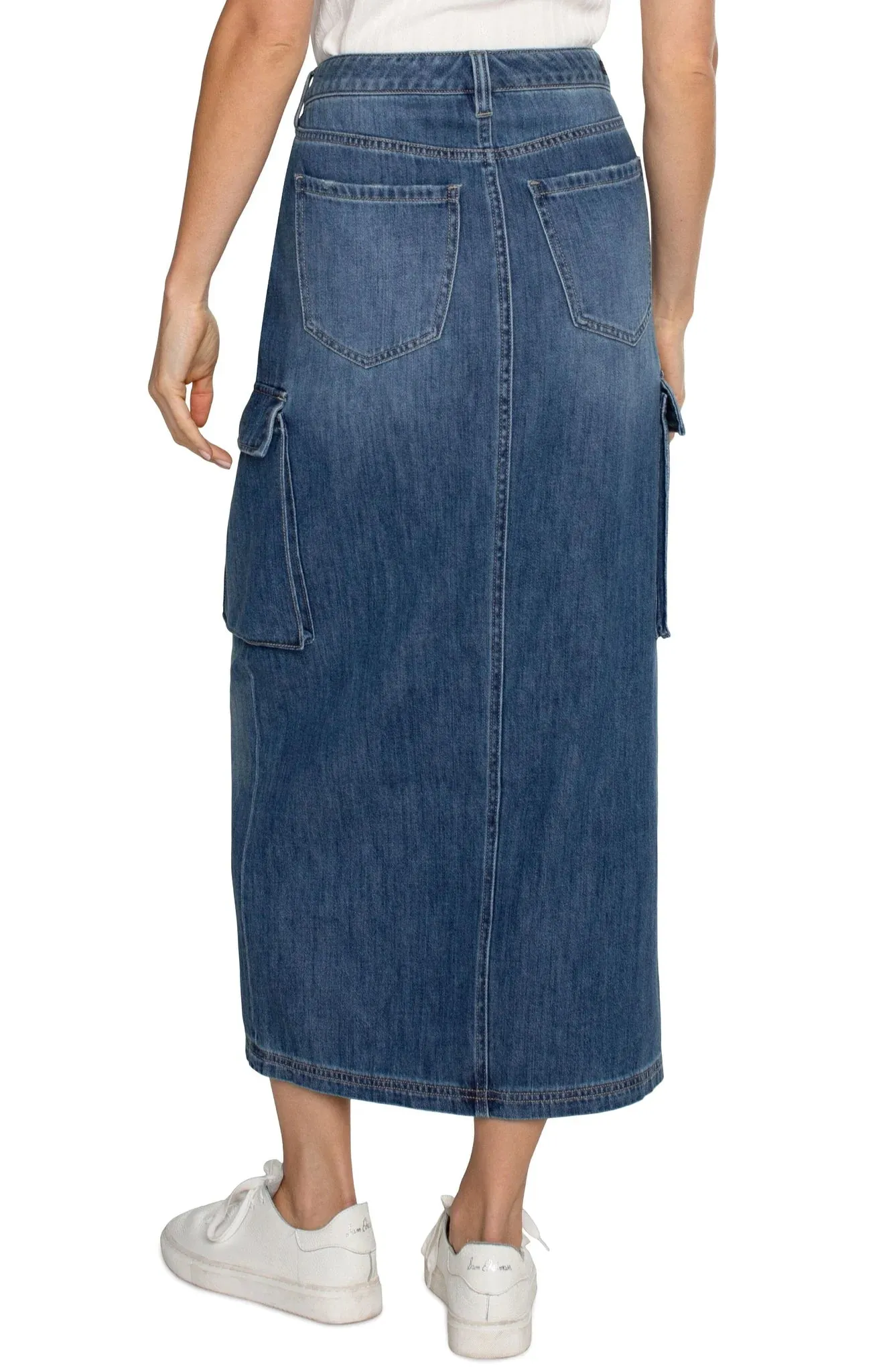 Bellow Pocket  Maxi Cargo Skirt