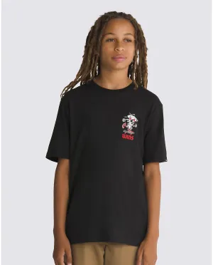 Boys Pizza Skull T-Shirt in Black