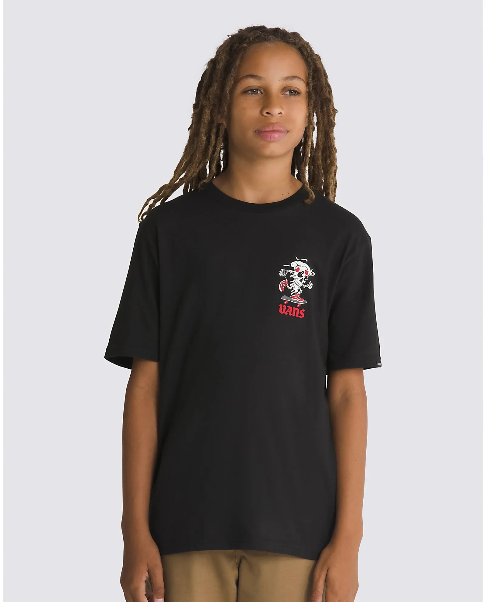Boys Pizza Skull T-Shirt in Black