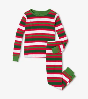 Candy Cane Stripes Organic Cotton Boys Pajama Set | Hatley