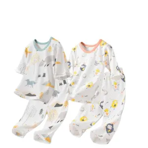 Children Boys' Cotton Summer Thin Air-طقم بيجامات صيفي