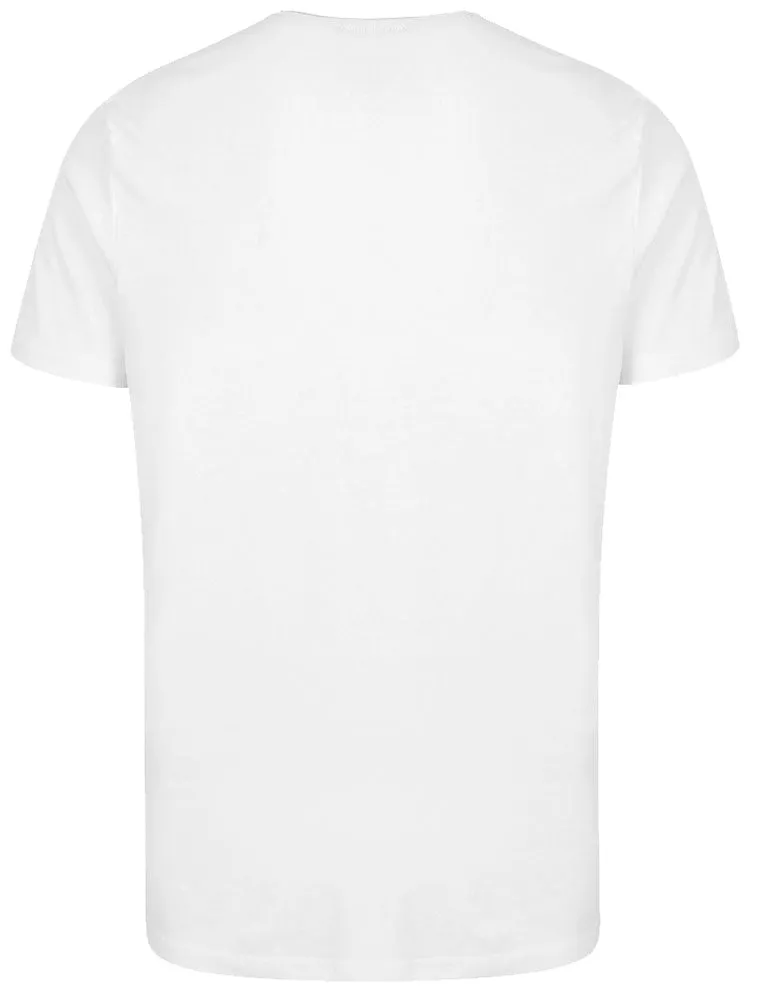Chimney Novelty Christmas T-Shirt with Chest Pocket in Optic White