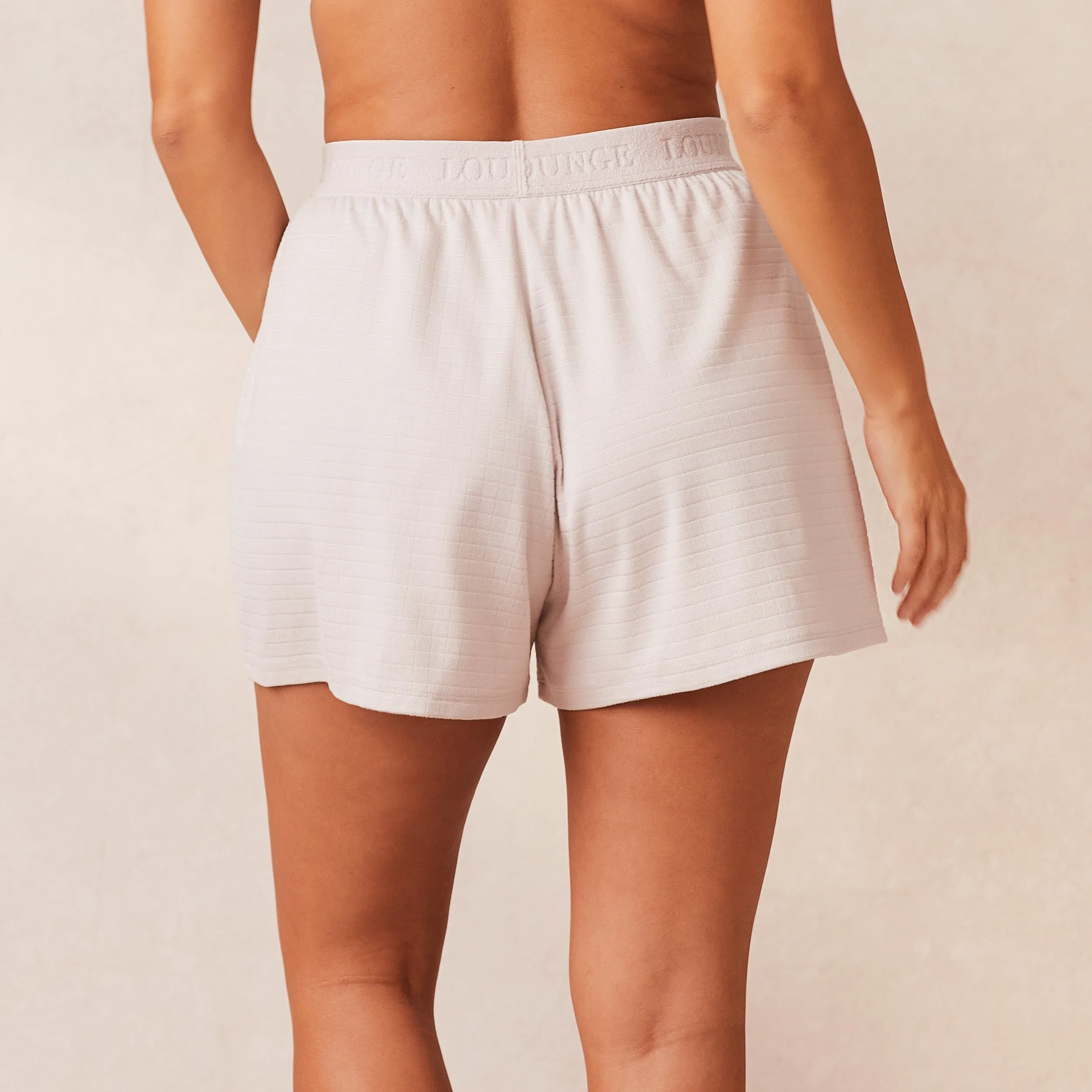 Classic Fleece Oversized Pajama Shorts - Cream