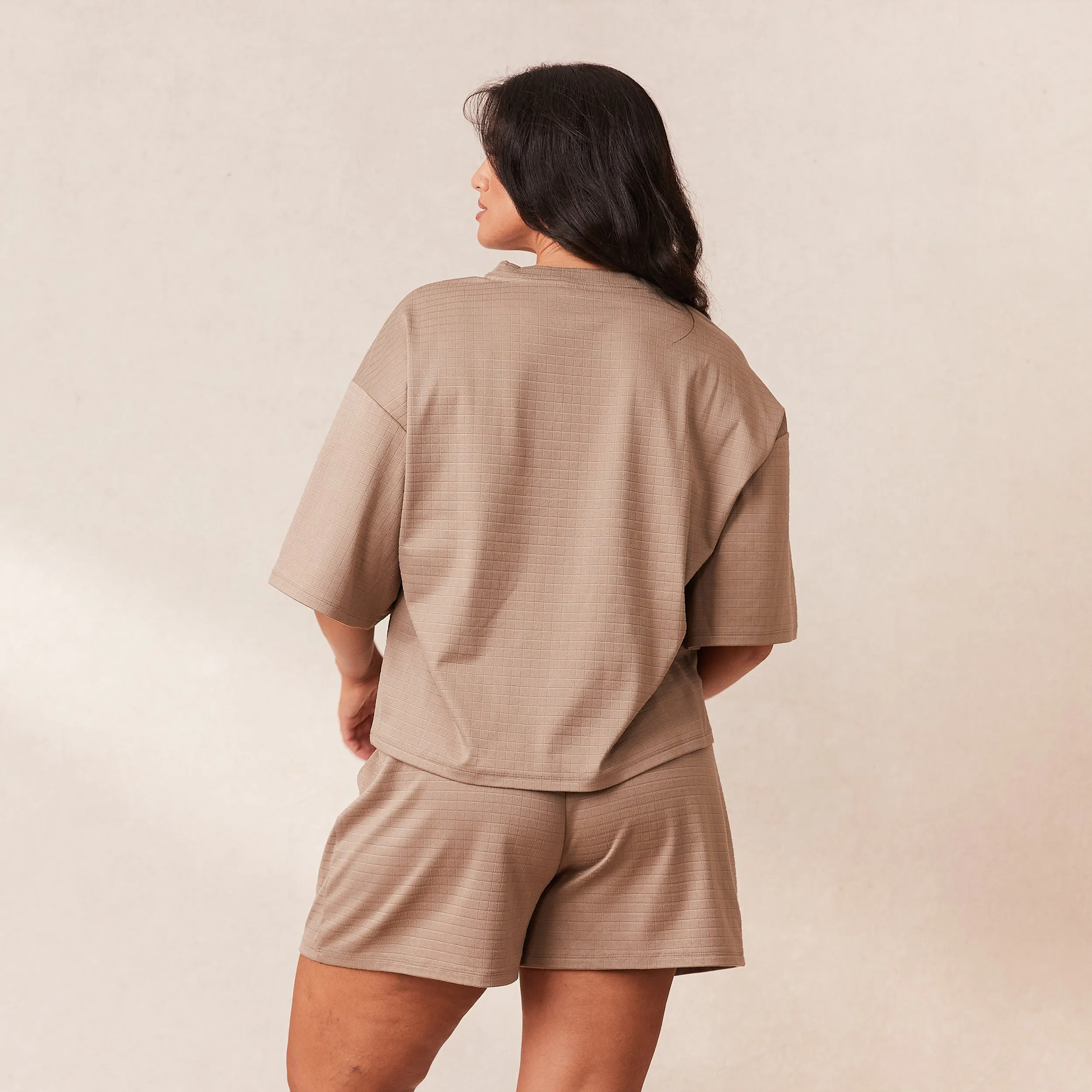 Classic Fleece Oversized Pajama Tee - Fawn
