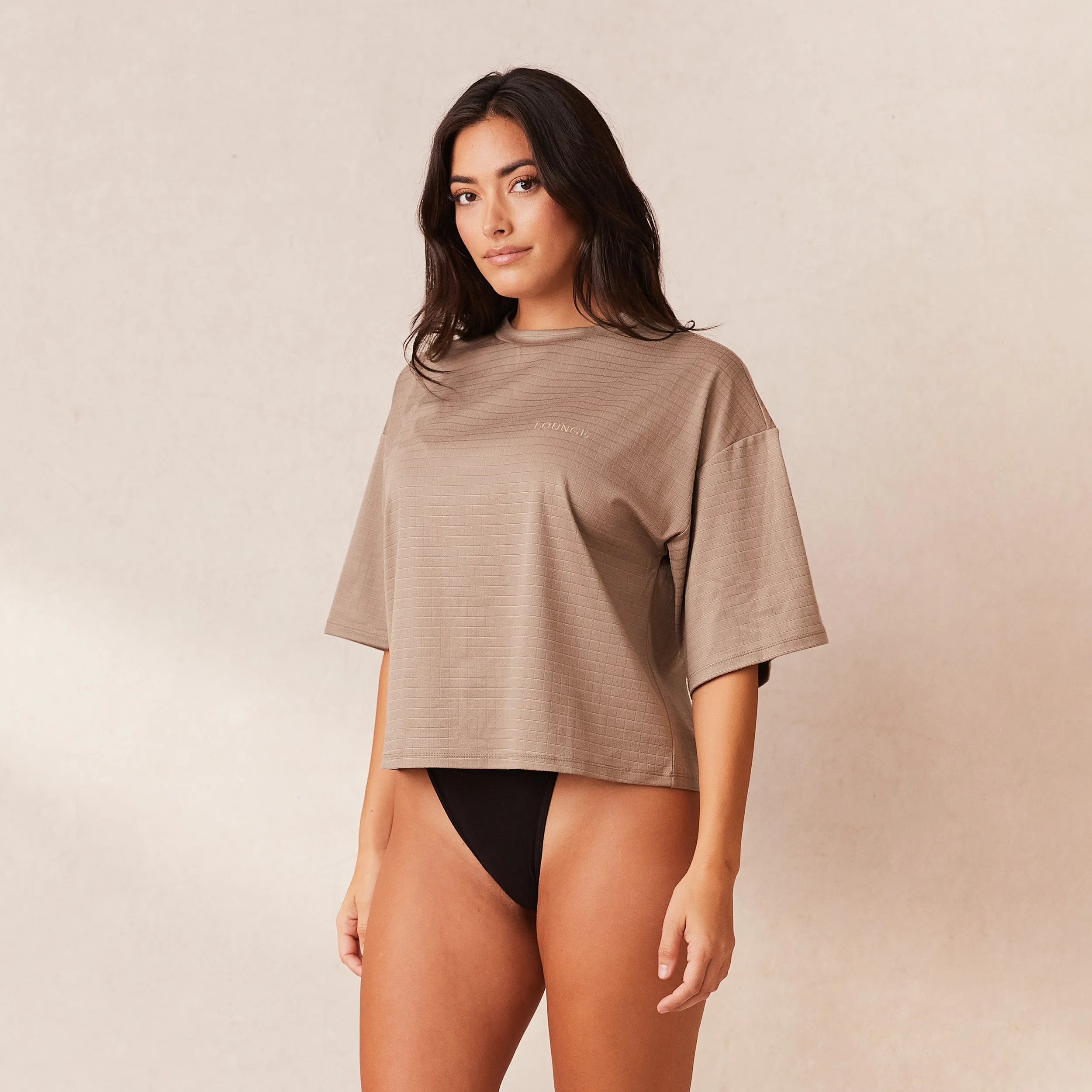 Classic Fleece Oversized Pajama Tee - Fawn