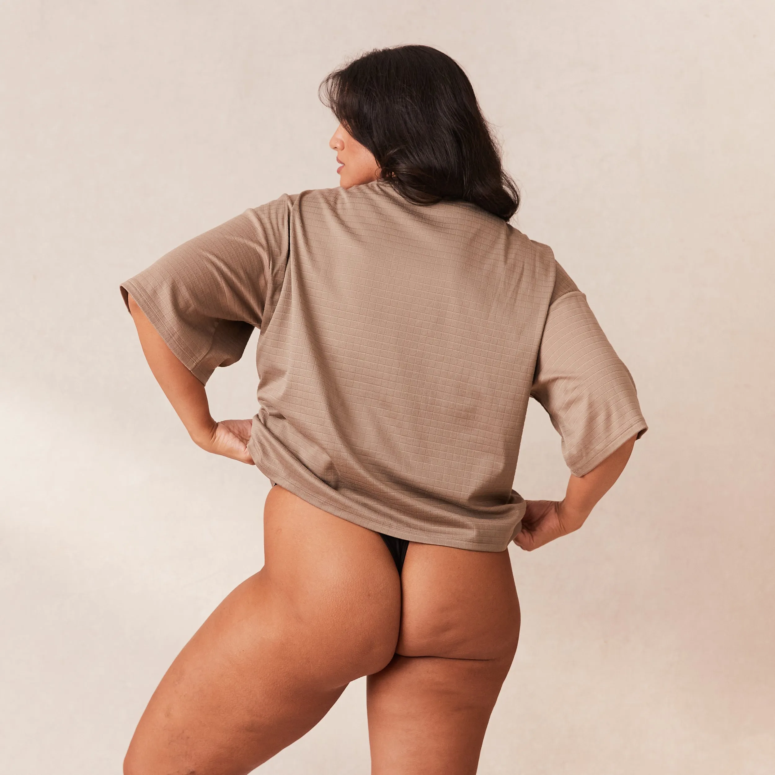 Classic Fleece Oversized Pajama Tee - Fawn