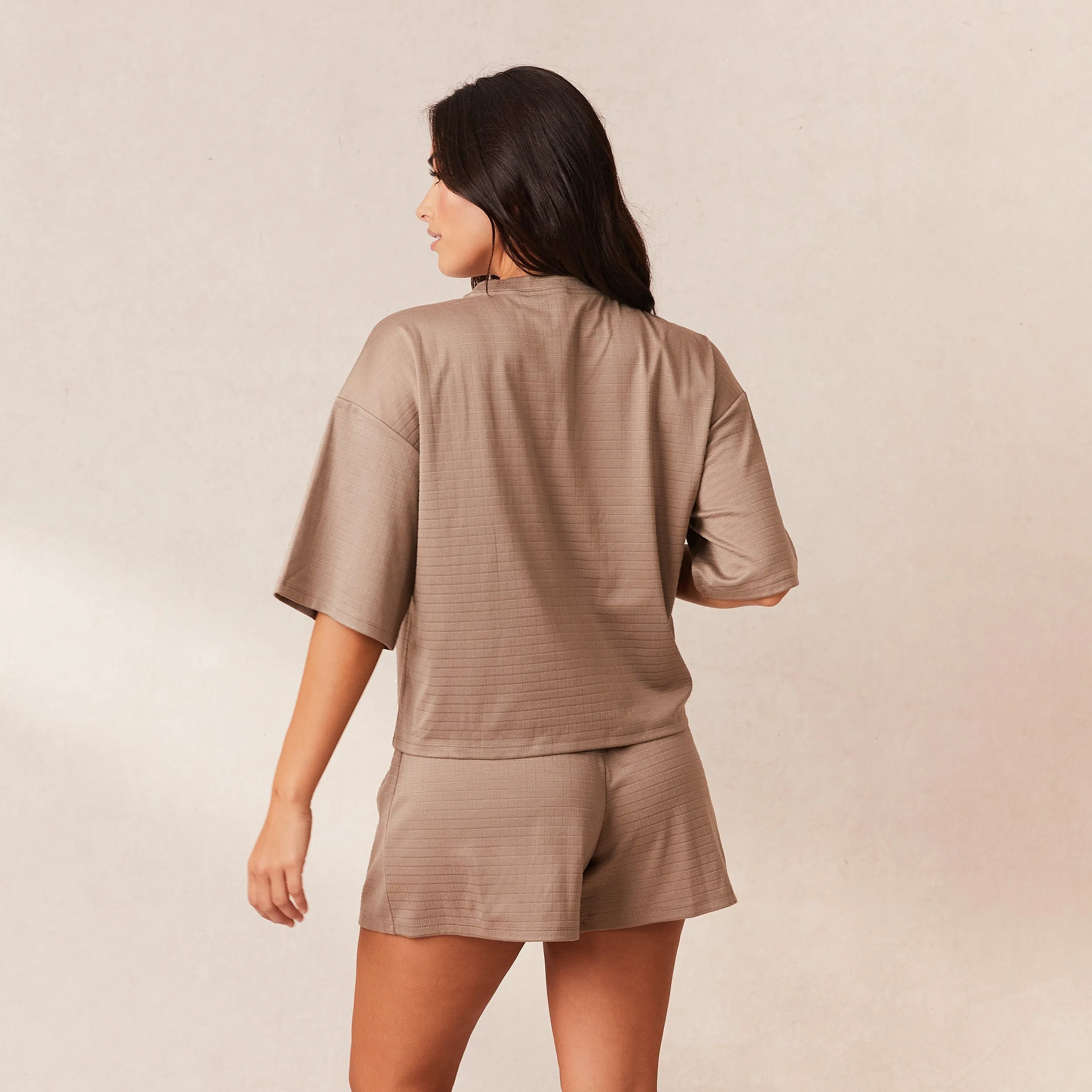 Classic Fleece Oversized Pajama Tee - Fawn