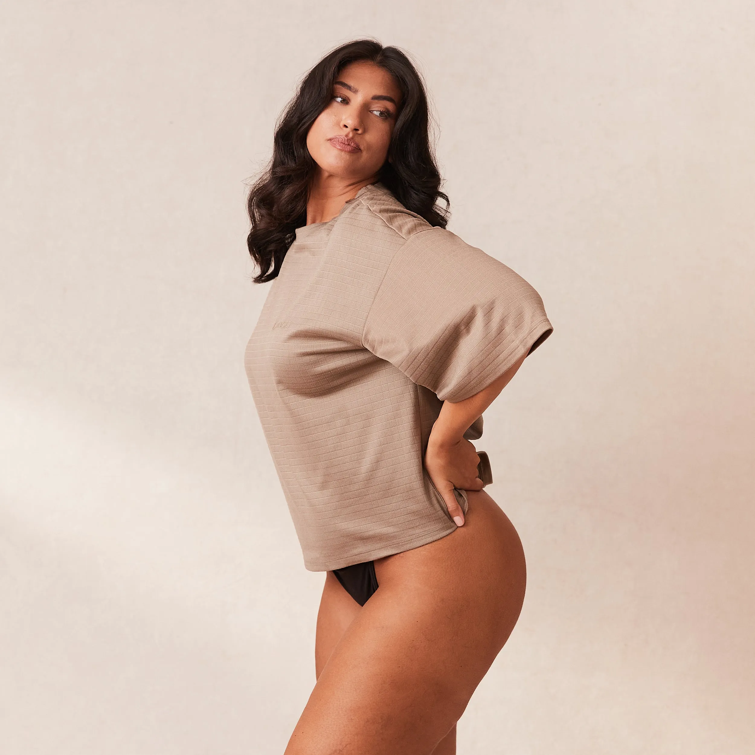 Classic Fleece Oversized Pajama Tee - Fawn