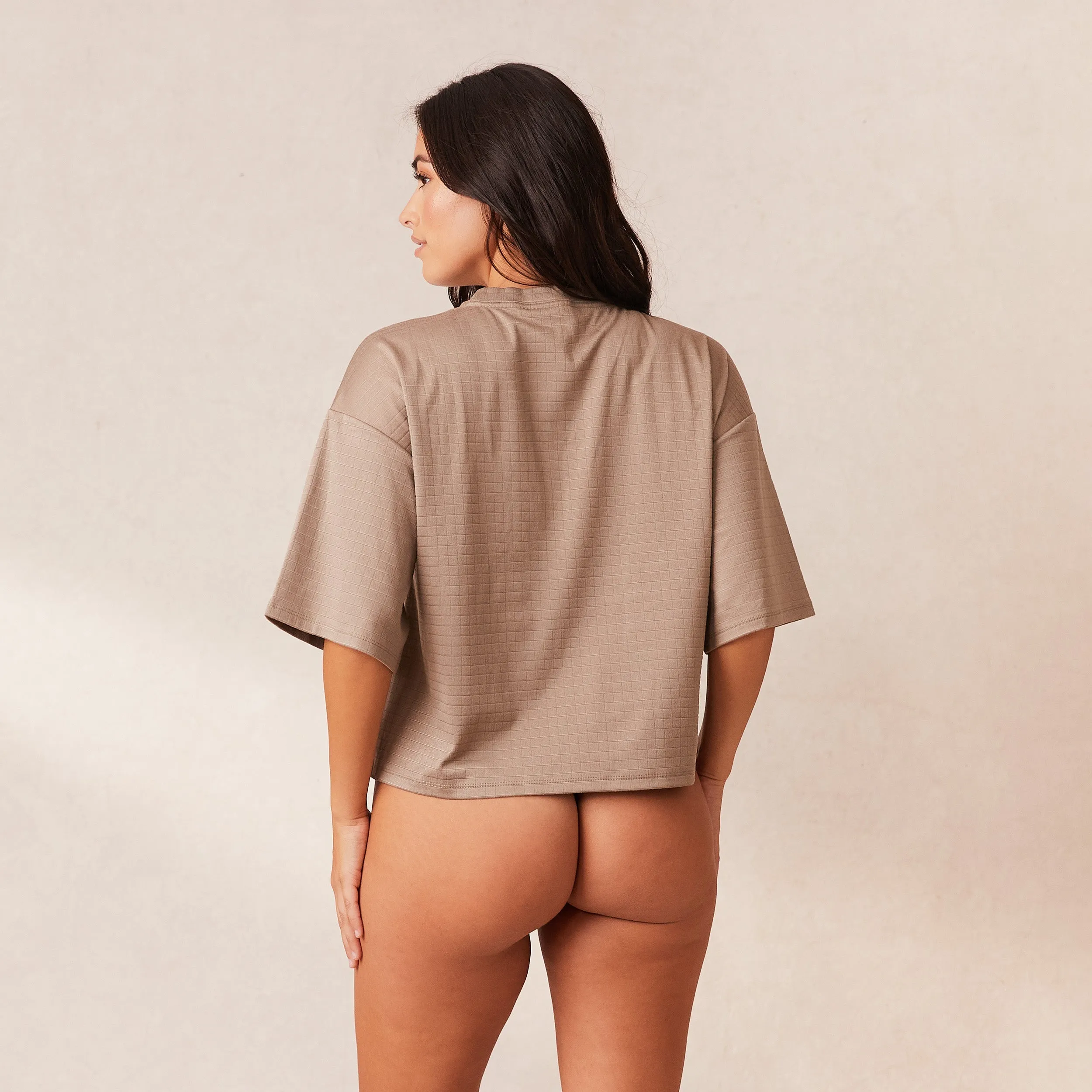 Classic Fleece Oversized Pajama Tee - Fawn