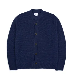 Doppiaa Aagrif Wool Milano Stitch Cardigan Jacket: Navy
