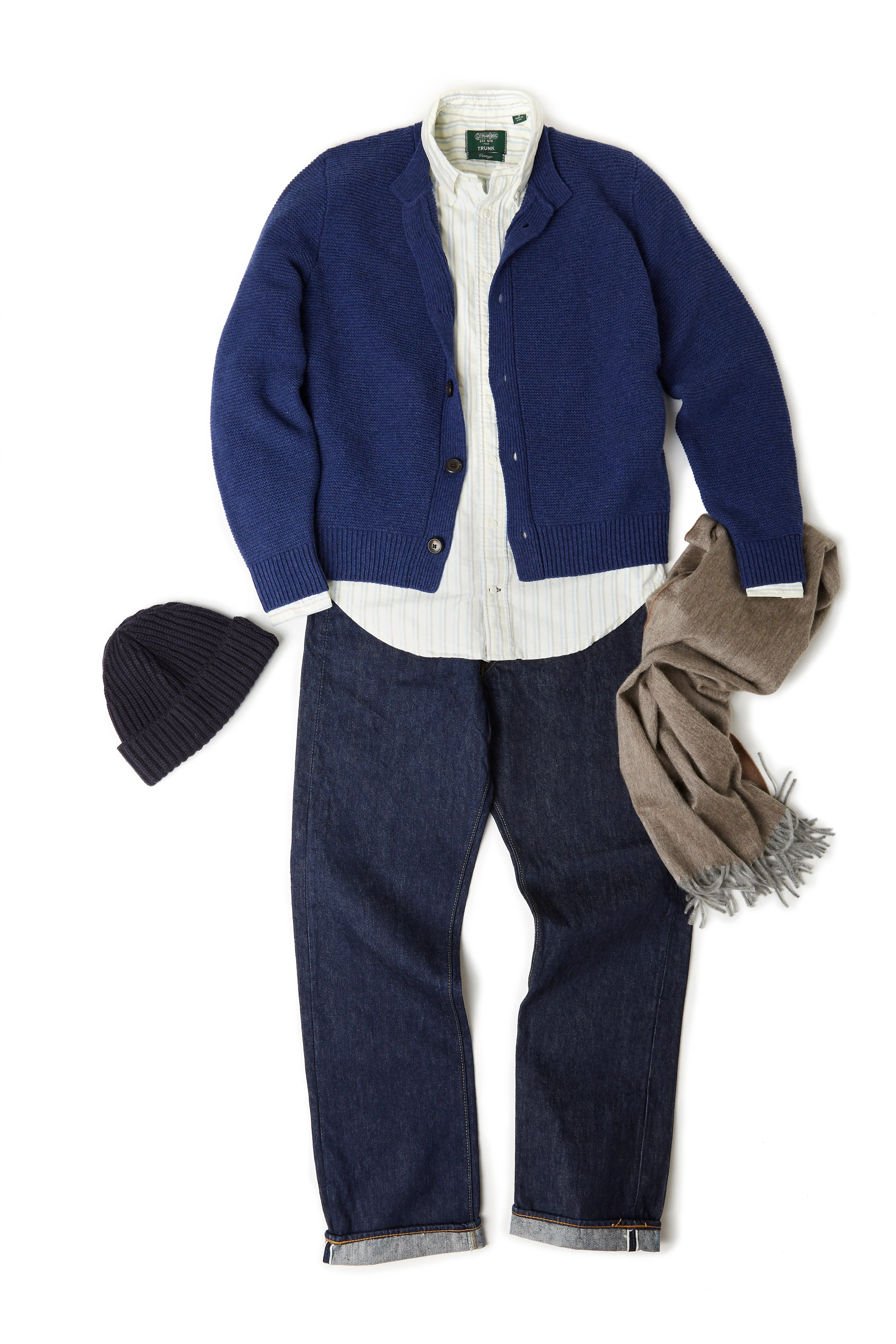 Doppiaa Aagrif Wool Milano Stitch Cardigan Jacket: Navy