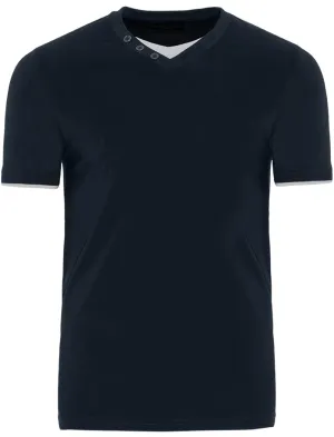 FableC Mock Insert Short Sleeve T-Shirt in Navy