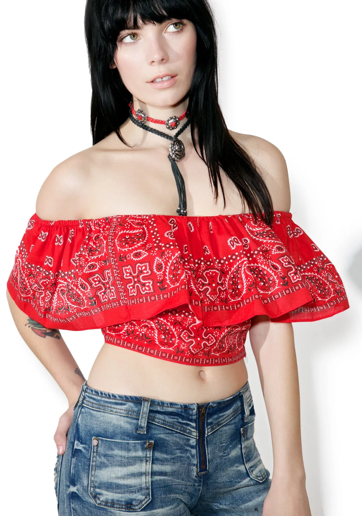 Fiery Crossroads Crop Top