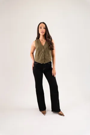 Freya Straight Leg Jeans In Dark Wash