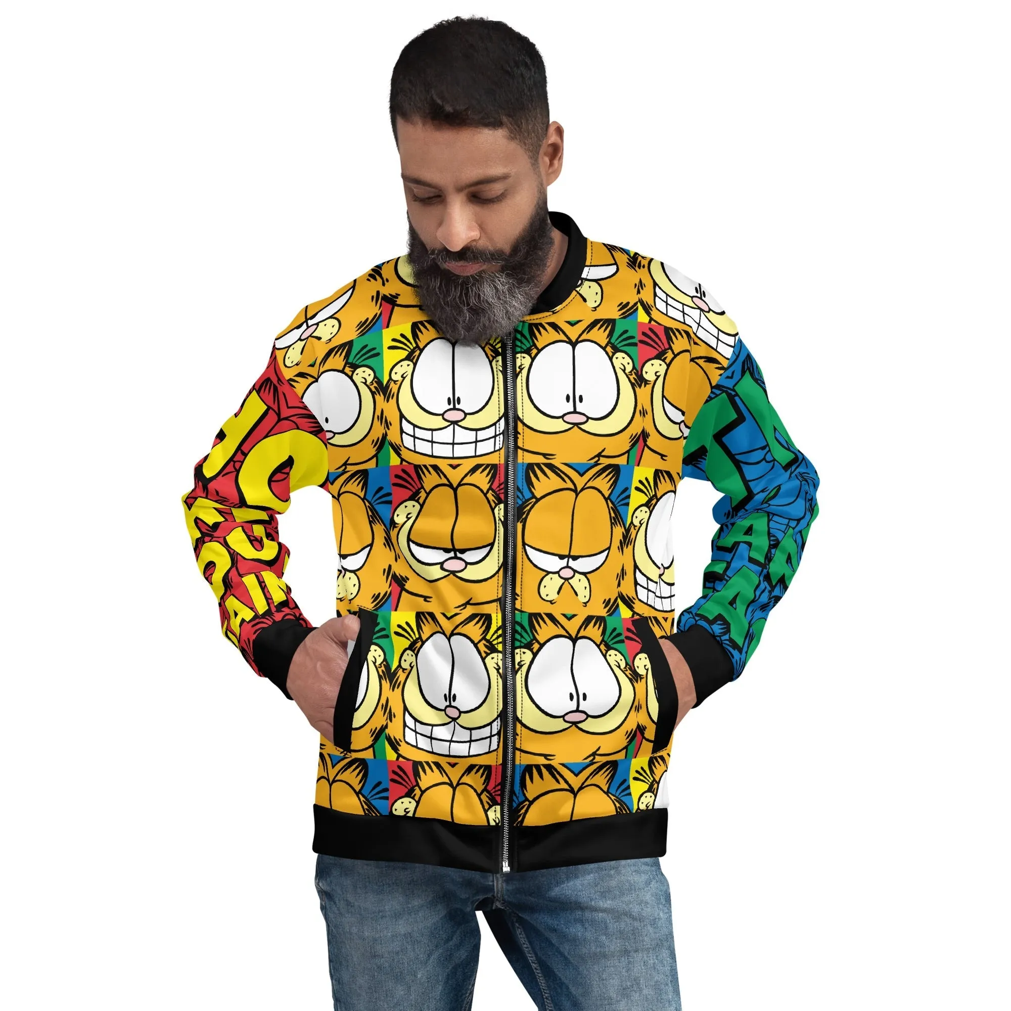 Garfield Color Block Bomber Jacket