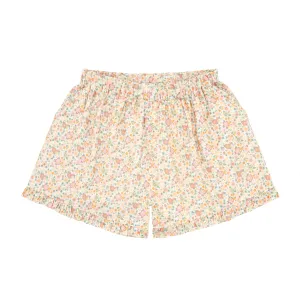 girls marigold floral woven ruffle short