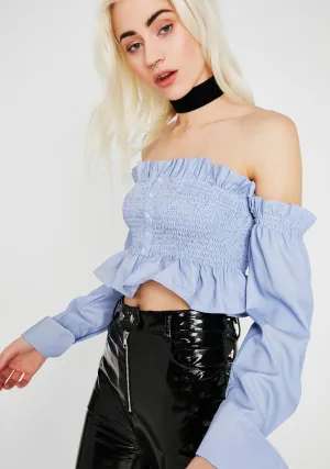 Got The Blues Button Up Top