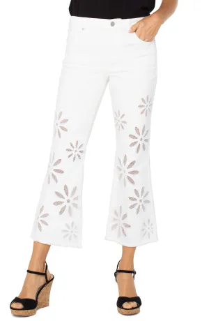 Hannah Crop Flare With Fray Hem