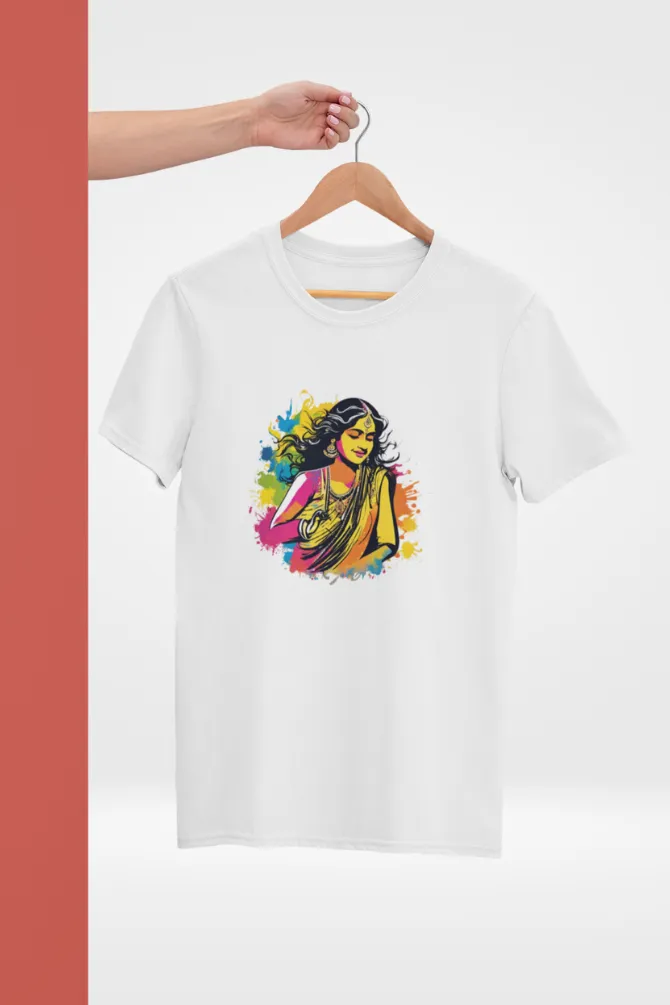 Happy Dhulandi Printed T-shirt for women