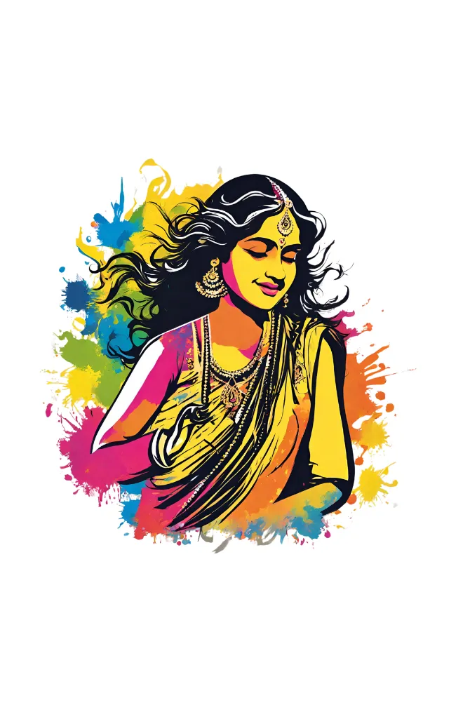 Happy Dhulandi Printed T-shirt for women