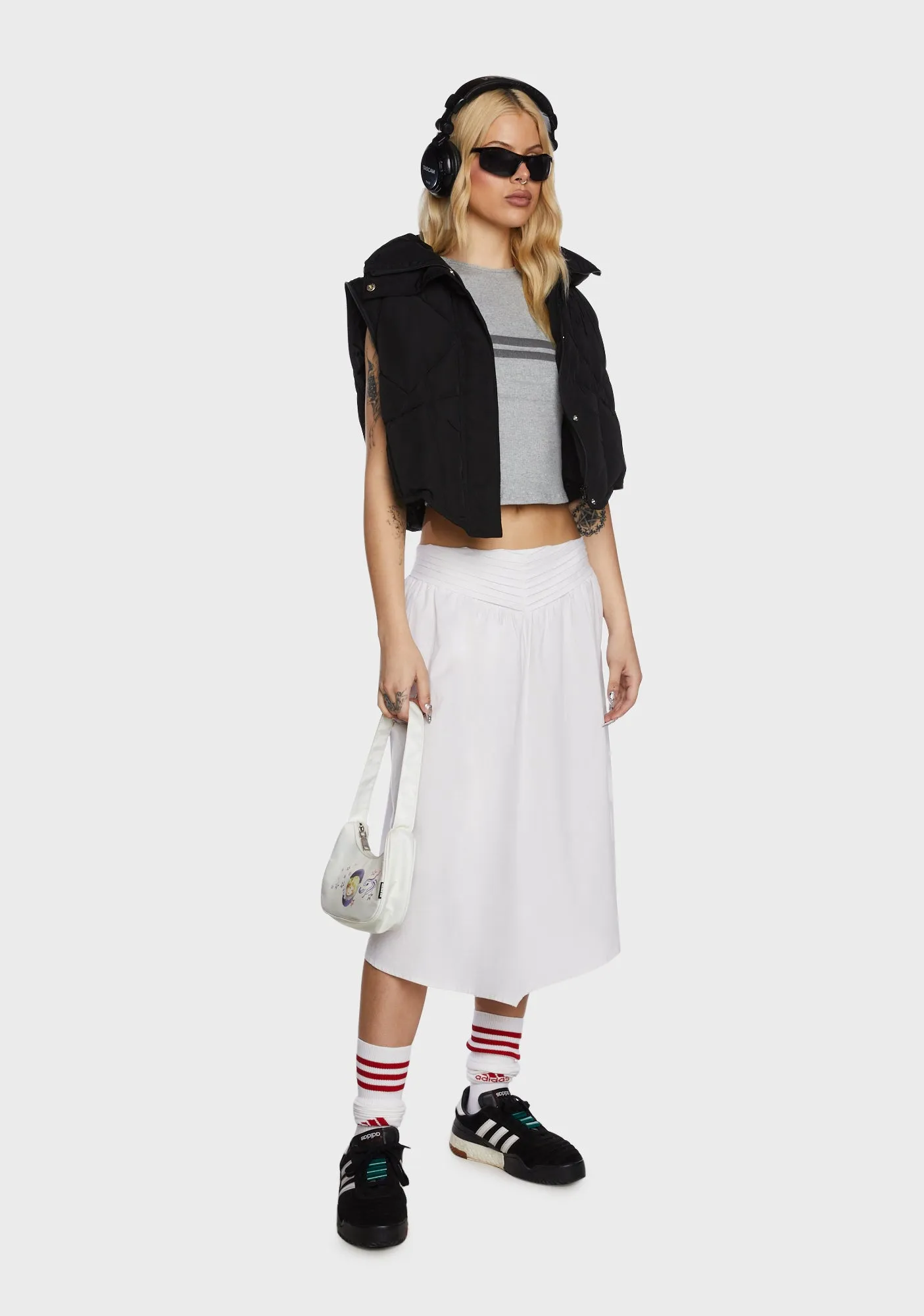 India Midi Skirt - White