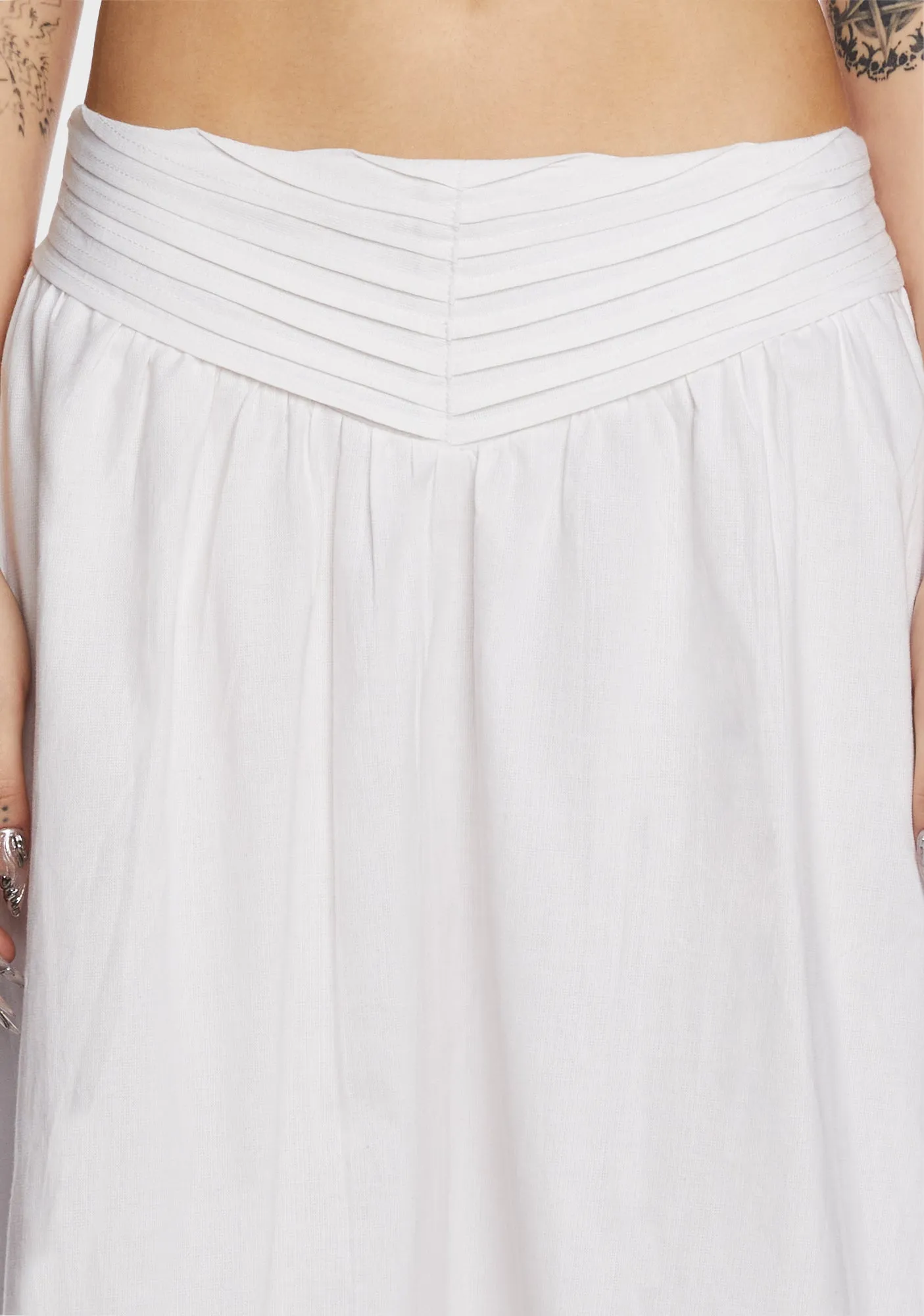India Midi Skirt - White