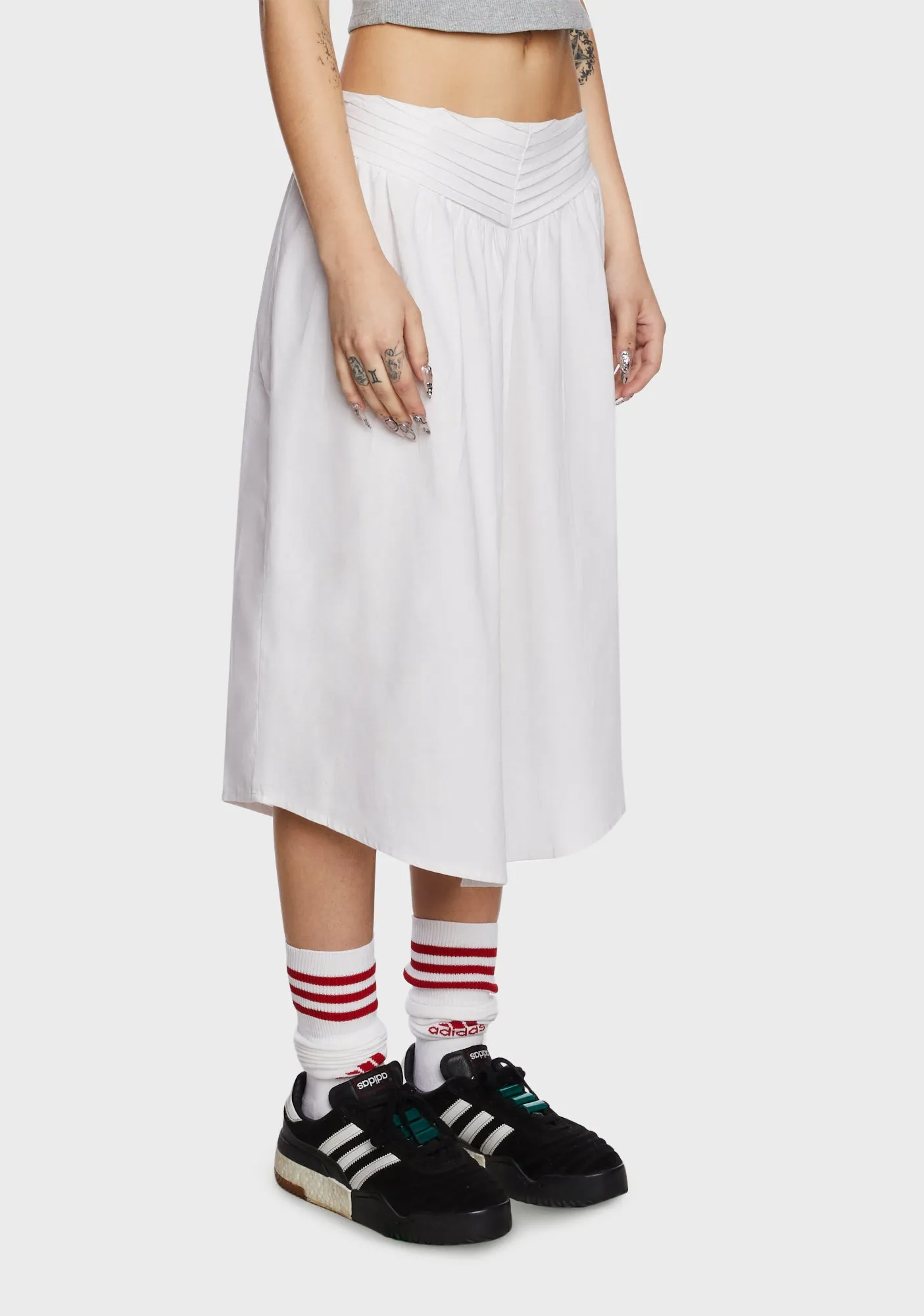 India Midi Skirt - White