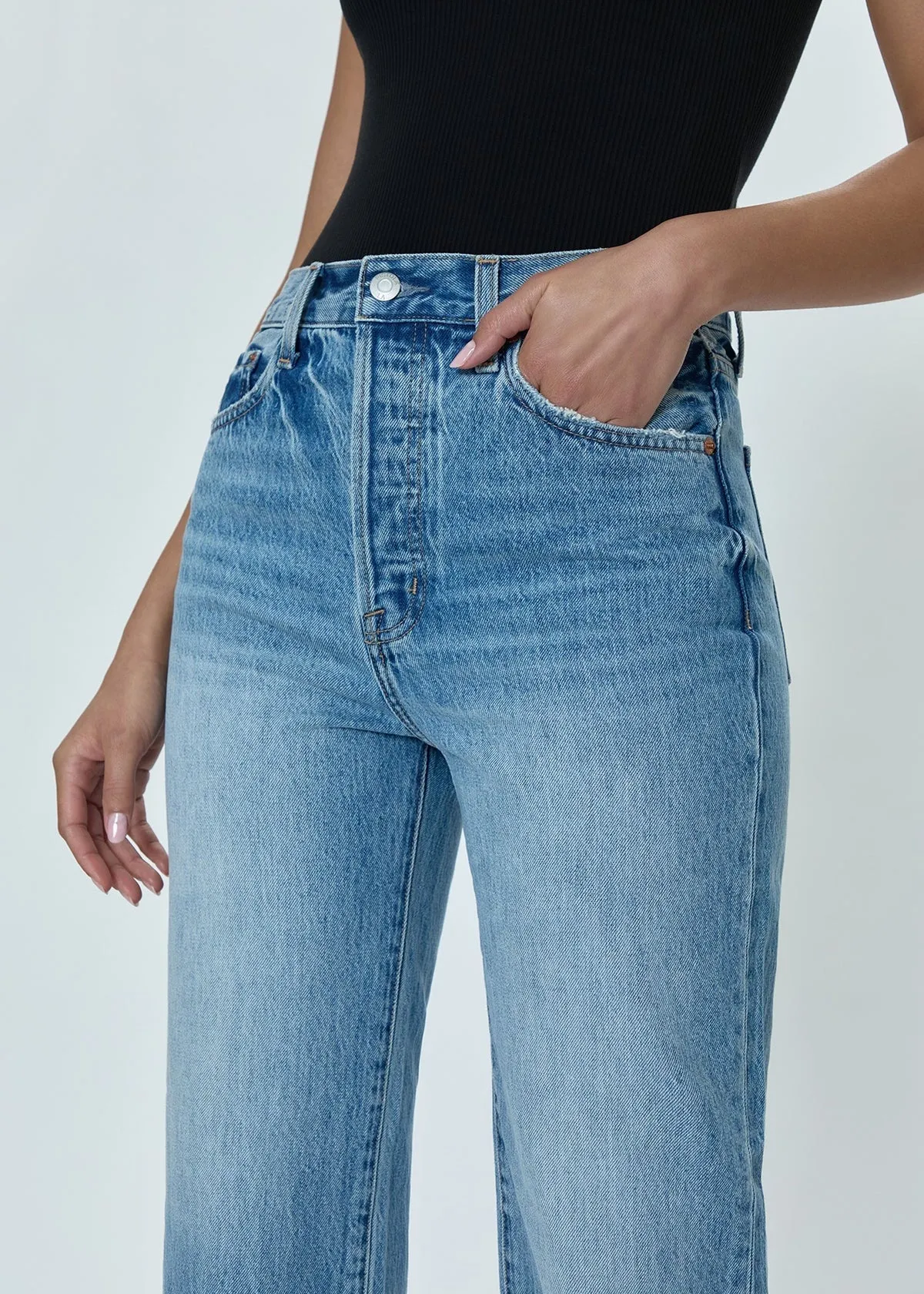 Pistola Cassie Super High Rise Straight Jean - Era Vintage
