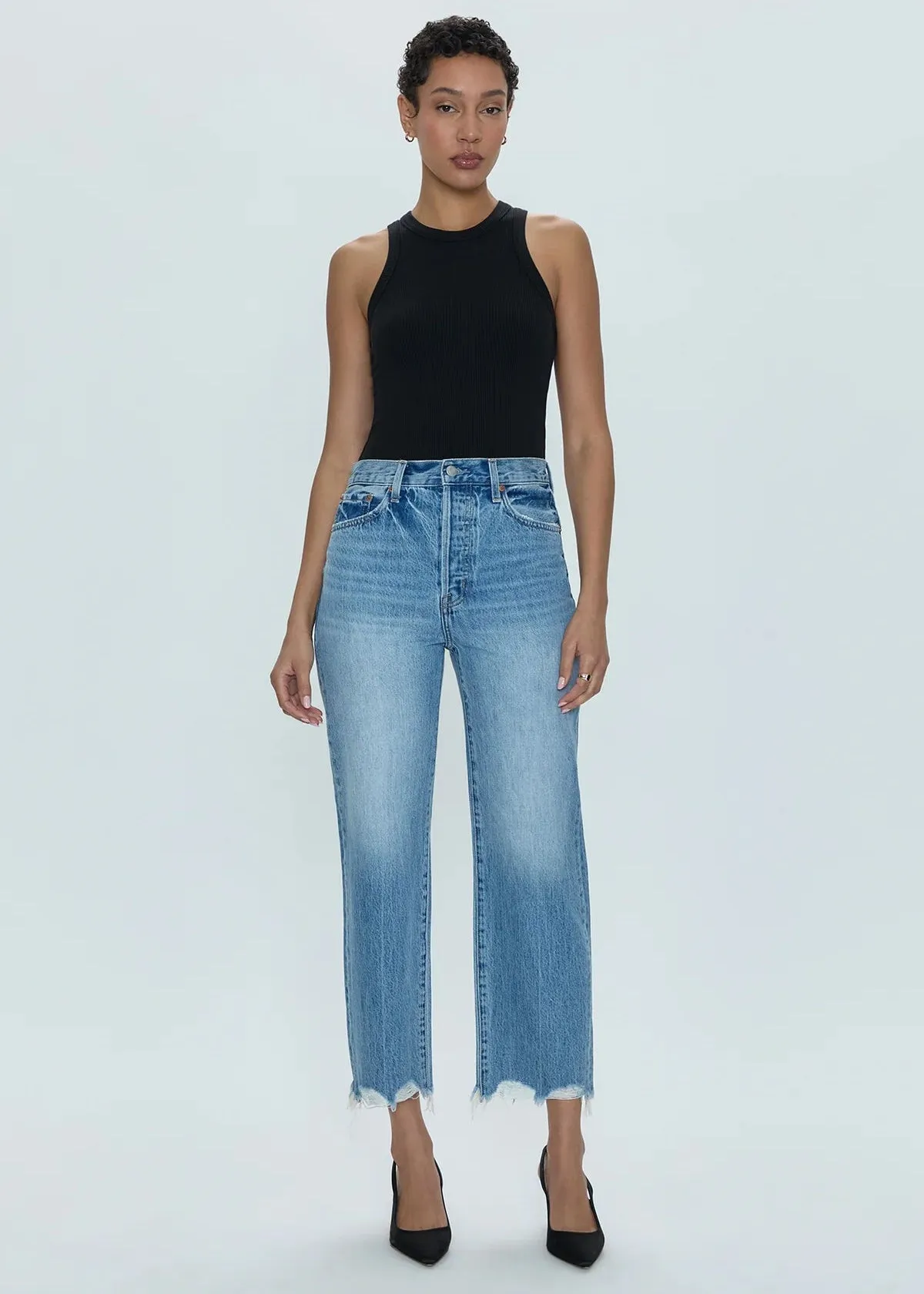 Pistola Cassie Super High Rise Straight Jean - Era Vintage