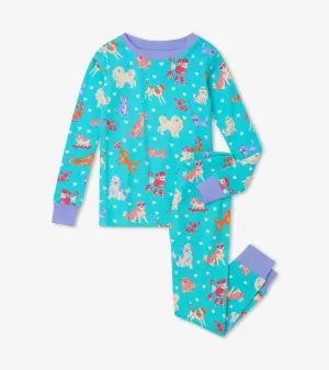 Playful Puppies Organic Cotton Girls Pajama Set | Hatley