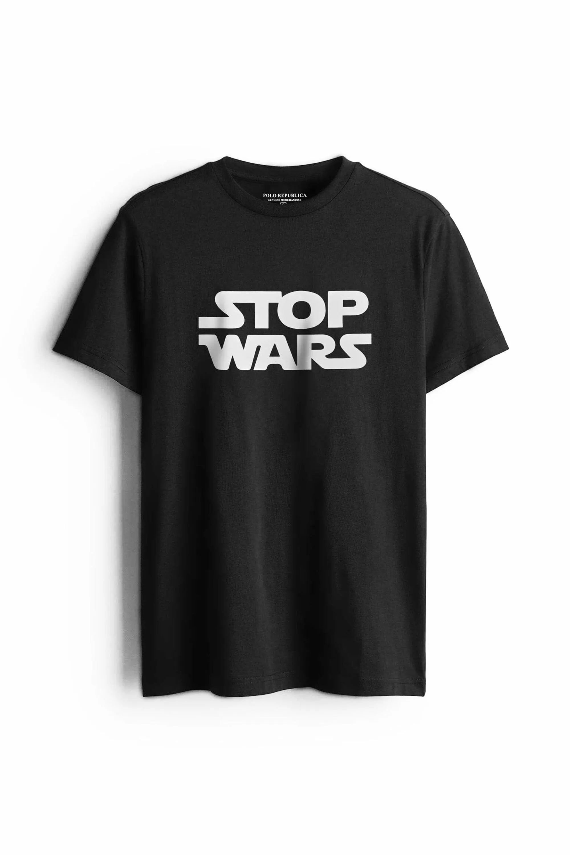 Polo Republica Men's Palestine's Stop Wars Printed Tee Shirt
