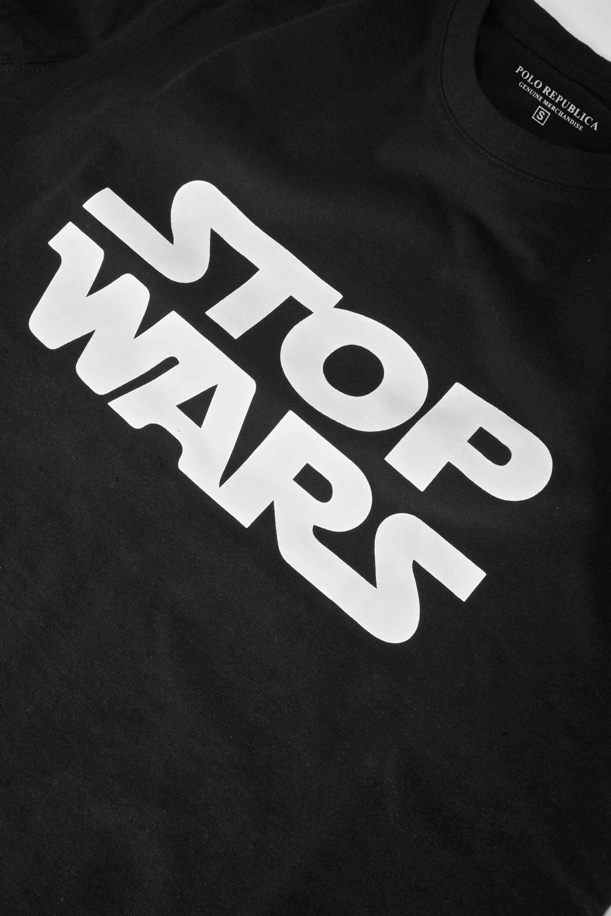 Polo Republica Men's Palestine's Stop Wars Printed Tee Shirt