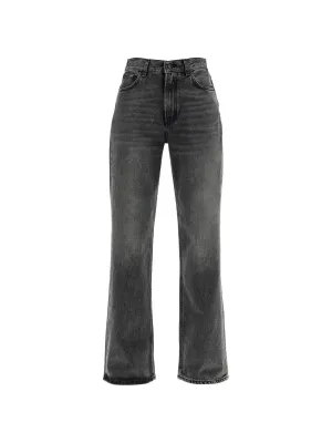 Straight-Cut Vintage Denim Jeans