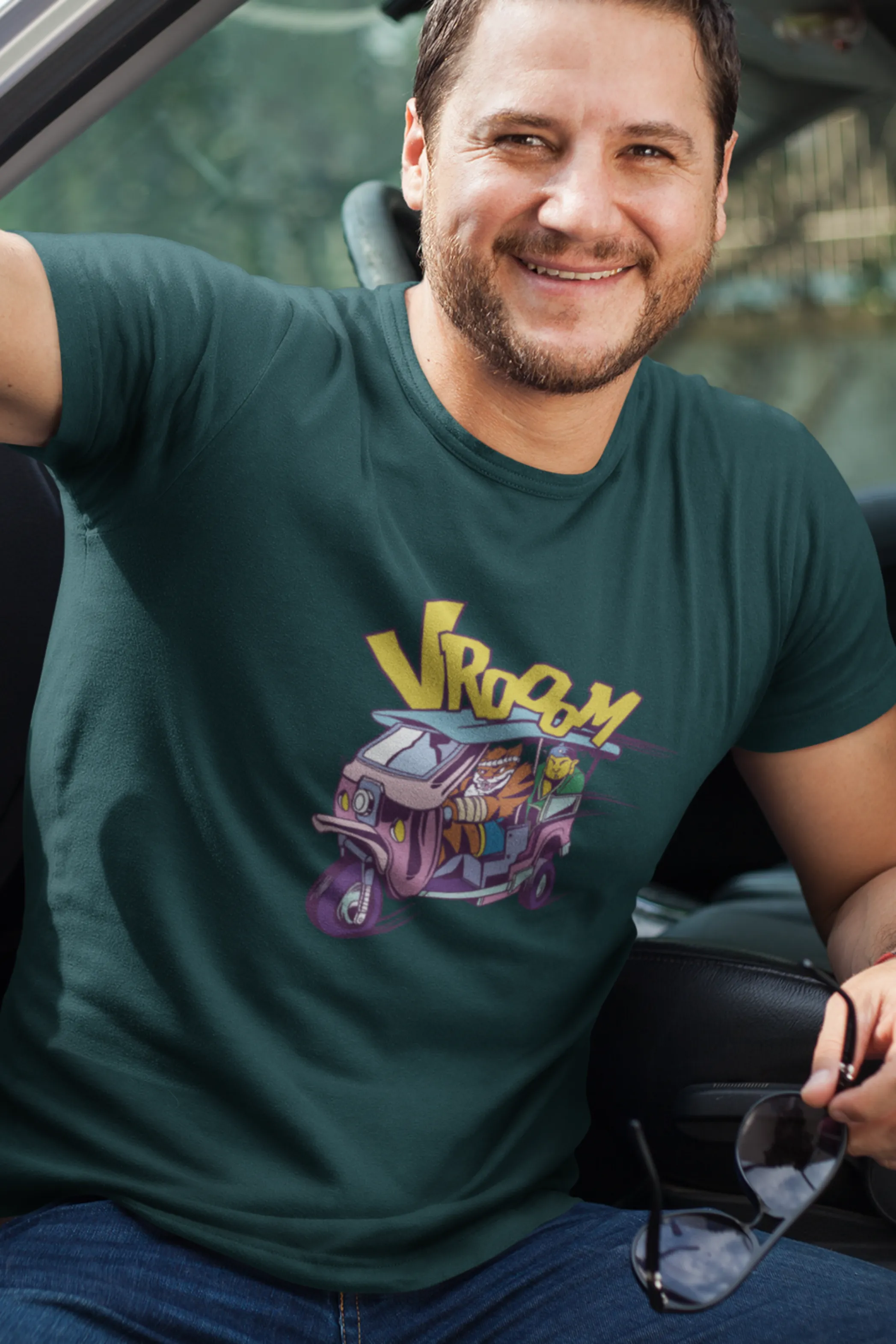 Tiger Rickshaw Printed T-shirt for men