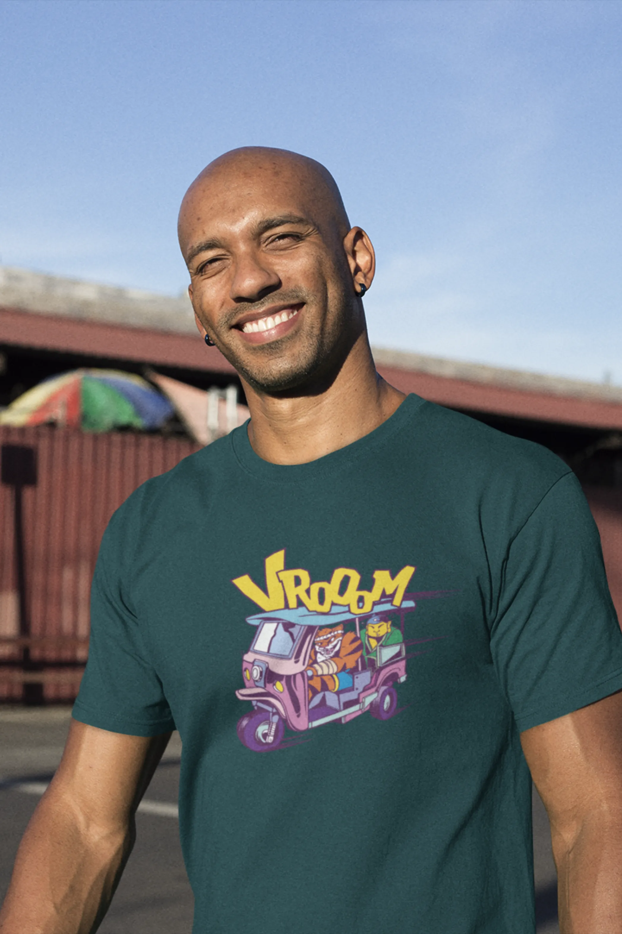 Tiger Rickshaw Printed T-shirt for men