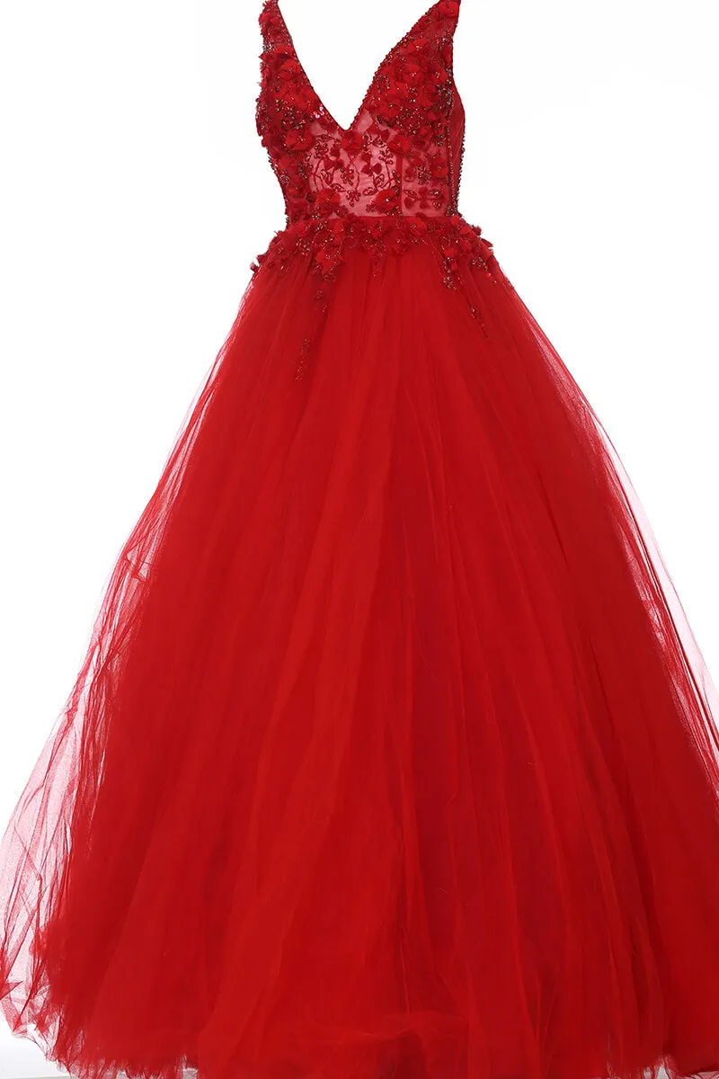 Tulle Sleeveless A-line Gown by Jovani 3110