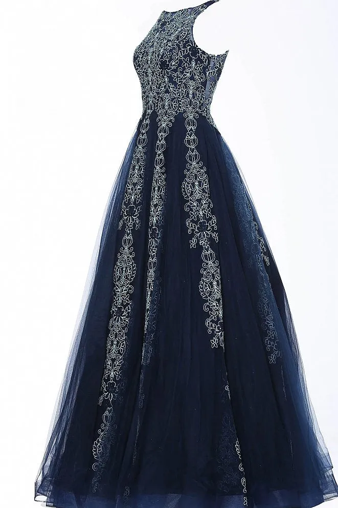 Tulle Sleeveless A-line Gown by Jovani 59046