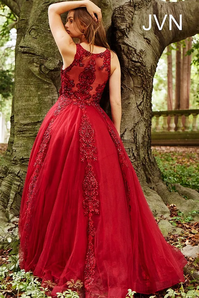 Tulle Sleeveless A-line Gown by Jovani 59046