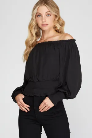 Webster off the shoulder blouse in black